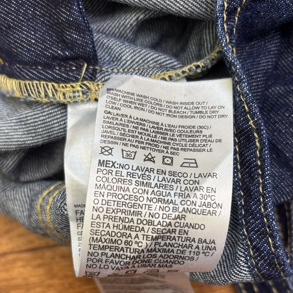Kids Levi’s Denim Overalls 18mo dark wash adjustable buttons - Picture 8 of 8